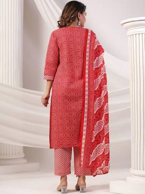 Women Ethnic Motifs Printed Regular Pure Cotton Kurta with Trousers & Dupatta 5