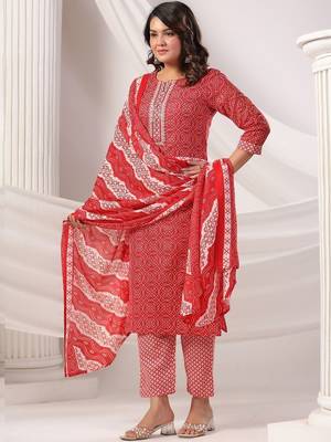 Women Ethnic Motifs Printed Regular Pure Cotton Kurta with Trousers & Dupatta 6
