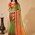 Green silk blend woven design saree with blouse