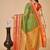 Green silk blend woven design saree with blouse