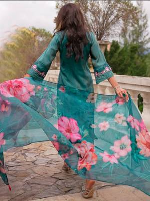 Women Ethnic Motifs Embroidered Regular Thread Work Kurta with Trousers & With Dupatta 7