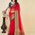 Red silk blend woven design saree with blouse