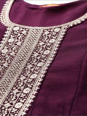 Women Ethnic Motifs Embroidered Regular Kurta with Trousers & With Dupatta 4