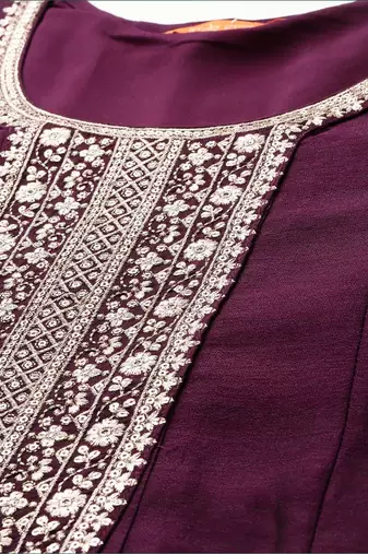 Women Ethnic Motifs Embroidered Regular Kurta with Trousers & With Dupatta