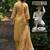 Women Ethnic Motifs Printed Regular Thread Work Linen Kurta with Trousers & With Dupatta