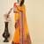 Yellow silk blend woven design saree with blouse
