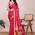 Pink silk blend woven design saree with blouse