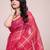 Pink silk blend woven design saree with blouse