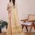 Beige silk blend checked saree with blouse
