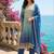 Women Ethnic Motifs Printed Regular Thread Work Kurta with Trousers & With Dupatta
