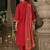 Women Ethnic Motifs Dyed Regular Thread Work Kurta with Trousers & With Dupatta