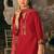 Women Ethnic Motifs Dyed Regular Thread Work Kurta with Trousers & With Dupatta