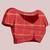 Red silk blend checked saree with blouse