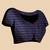 Navy blue silk blend woven design saree with blouse