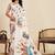 White silk blend printed saree with blouse