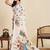 White silk blend printed saree with blouse