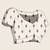 White silk blend printed saree with blouse