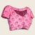 Pink silk blend printed saree with blouse
