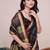 Black silk blend checked saree with blouse