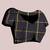 Black silk blend checked saree with blouse