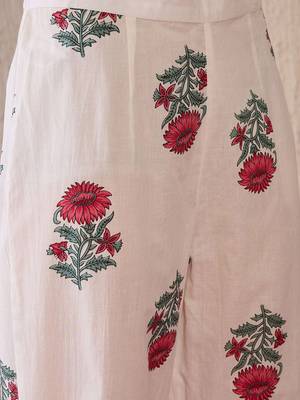 Women Ethnic Motifs Printed Regular Pure Cotton Kurta with Trousers 3