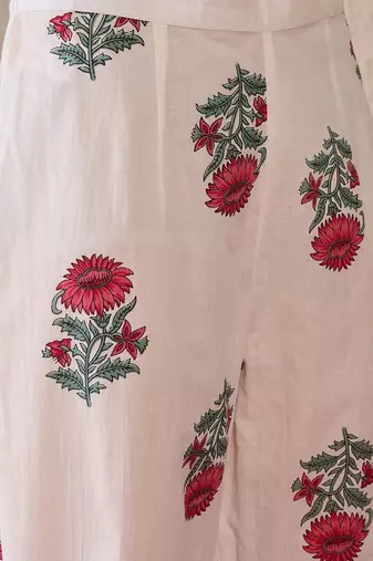 Women Ethnic Motifs Printed Regular Pure Cotton Kurta with Trousers