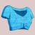 Blue silk blend checked saree with blouse