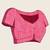 Pink linen printed saree with blouse