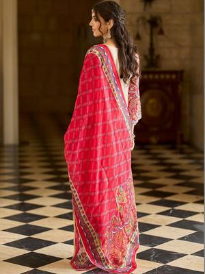 Women Ethnic Motifs Embroidered Regular Thread Work Kurta with Trousers & With Dupatta 2