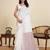 White linen woven design saree with blouse