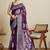 Purple silk blend printed saree with blouse