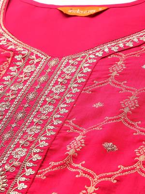 Ethnic Motifs Embroidered Regular Kurta With Trousers & Dupatta 2