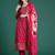 Ethnic Motifs Embroidered Regular Kurta With Trousers & Dupatta