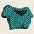 Teal silk blend printed saree with blouse