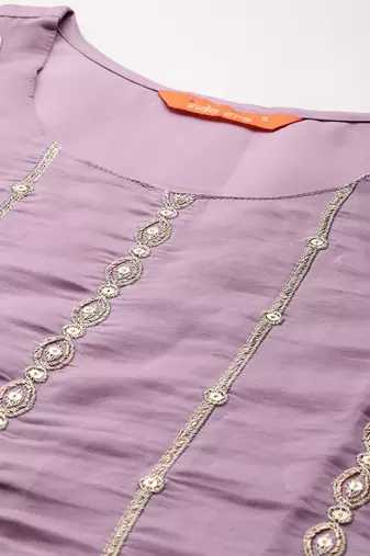 Ethnic Motifs Embroidered Kurta with Trousers & With Dupatta