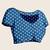 Blue silk blend printed saree with blouse