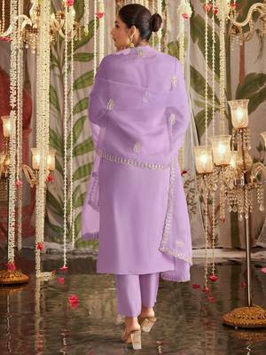 Women Ethnic Motifs Embroidered Regular Thread Work Kurta with Trousers & With Dupatta 4