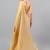 Gold polyester solid saree with blouse