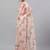 Pink organza printed saree with blouse
