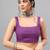 Pink linen printed saree with blouse