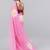 Pink linen printed saree with blouse