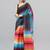 Black linen printed saree with blouse