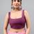Pink linen printed saree with blouse