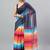 Blue linen printed saree with blouse