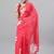 Pink linen printed saree with blouse