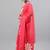 Pink linen printed saree with blouse