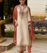 Women Ethnic Motifs Embroidered Regular Mirror Work Kurta with Trousers & With Dupatta