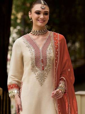 Women Ethnic Motifs Embroidered Regular Mirror Work Kurta with Trousers & With Dupatta 2