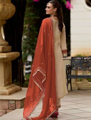 Women Ethnic Motifs Embroidered Regular Mirror Work Kurta with Trousers & With Dupatta 3
