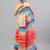 Beige linen printed saree with blouse